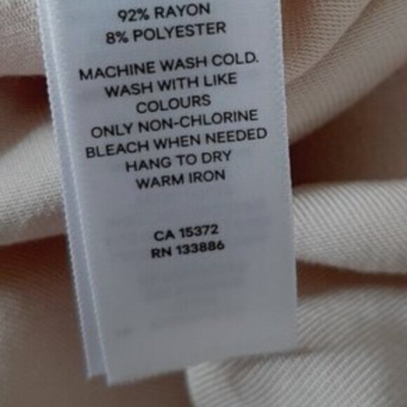 New JOE FRESH / Wide Leg Belted Trousers Light Cream Beige Sz 12 - Picture 9 of 10